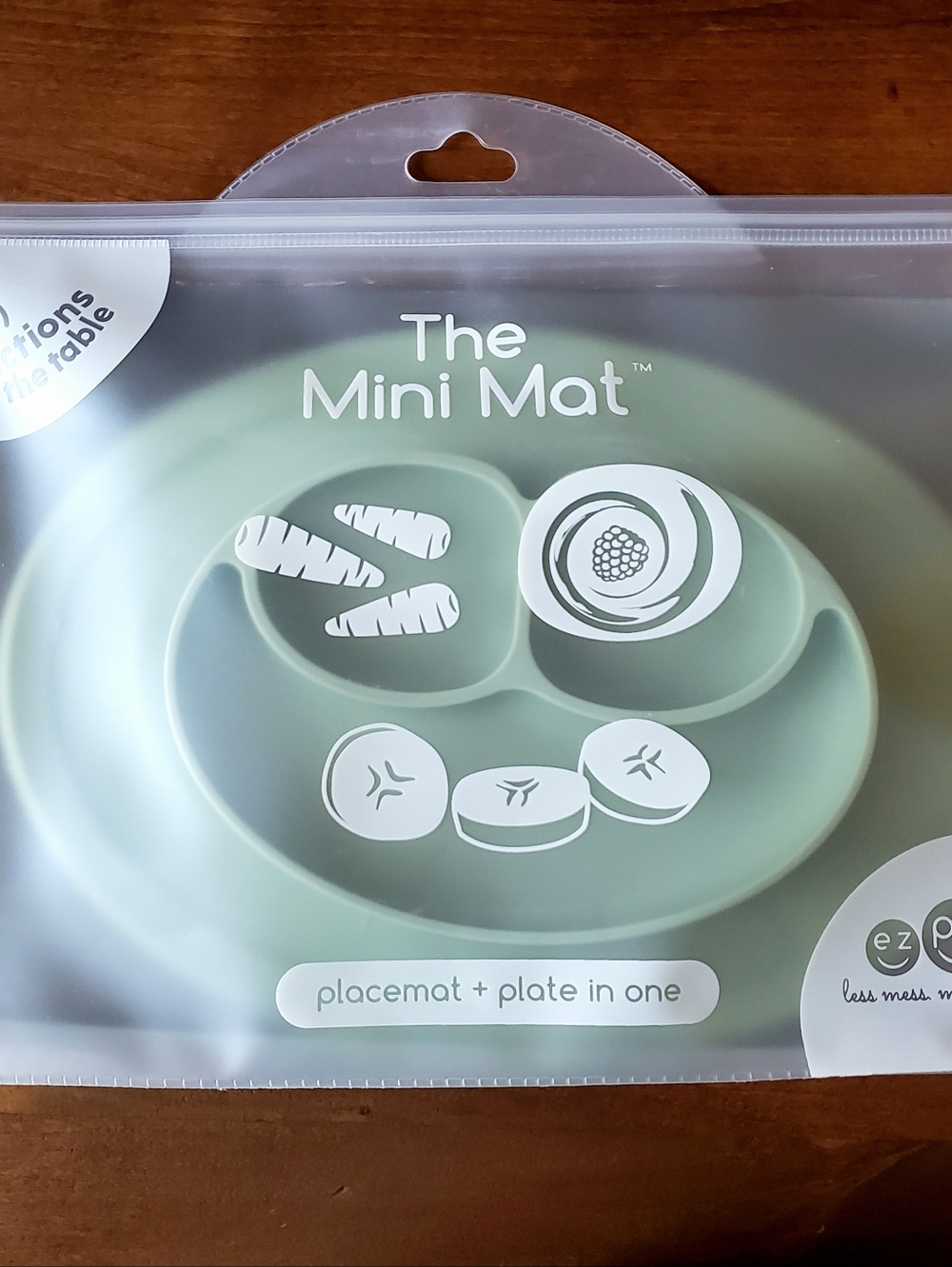 🌱👶 EZ PZ Mini Mat - Suction Cup Plate for Babies & Toddlers in Sage Green